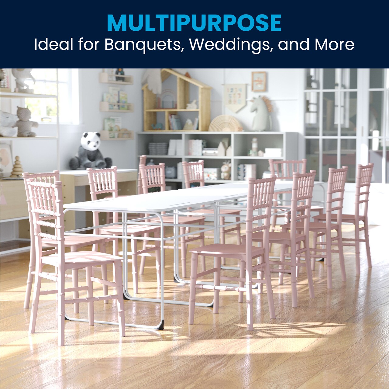 Emma and Oliver Child’s All Occasion Resin Chiavari Chair for Home or Home Based Rental Business